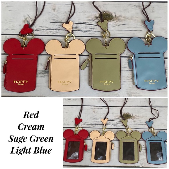 Mickey Mouse Lanyard Credit Card Holder Keychain - Picture 10 of 13